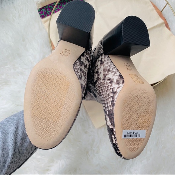 NEW TORY BURCH KIRA 70MM Bootie Stamped Snake Printed Leather Ankle size 6.5 - Picture 8 of 14